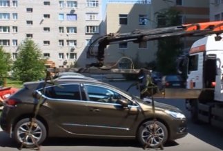 Эвакуация с помощью крана-манипулятора