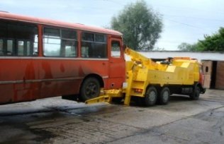Эвакуация автобуса после поломки